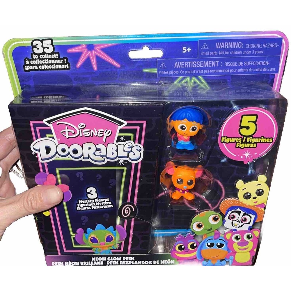 Disney Doorables Neon Glow Miguel Roo 3 Mystery Figures 5 Total New In Box